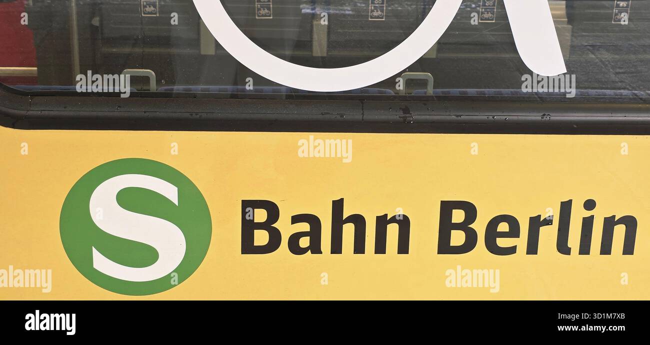 Berlin, Germany - June 02, 2025: S-Bahn Berlin transit sign highlights public transportation in vibrant urban environment. - Smartphone Captured Stock Image