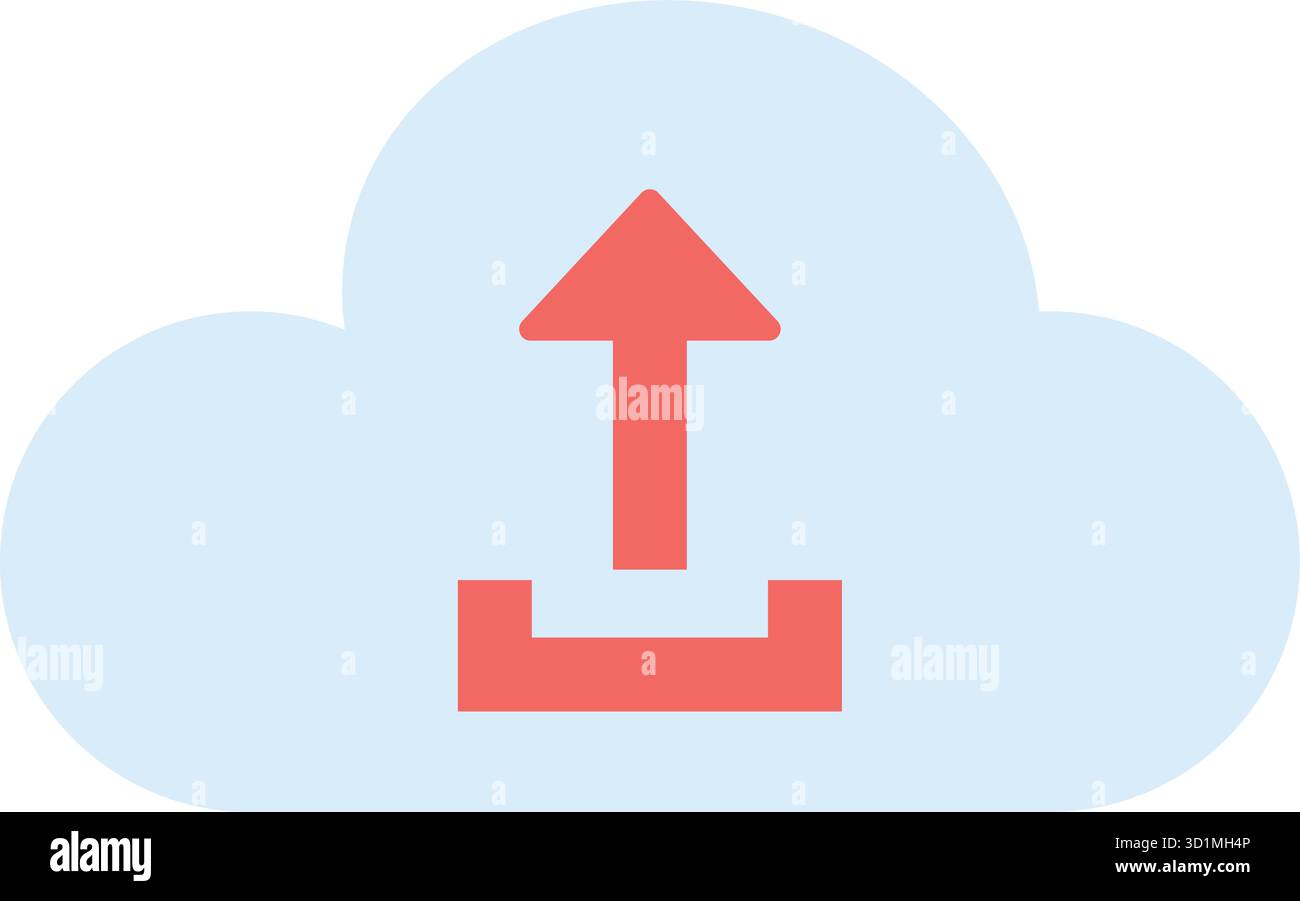 Cloud Upload icon vector image. Suitable for mobile apps, web apps and print media. Stock Vector