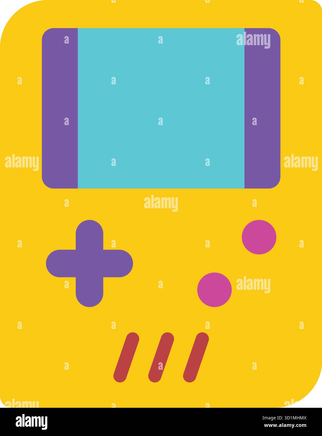 Game Boy icon vector image. Suitable for mobile apps, web apps and print media. Stock Vector