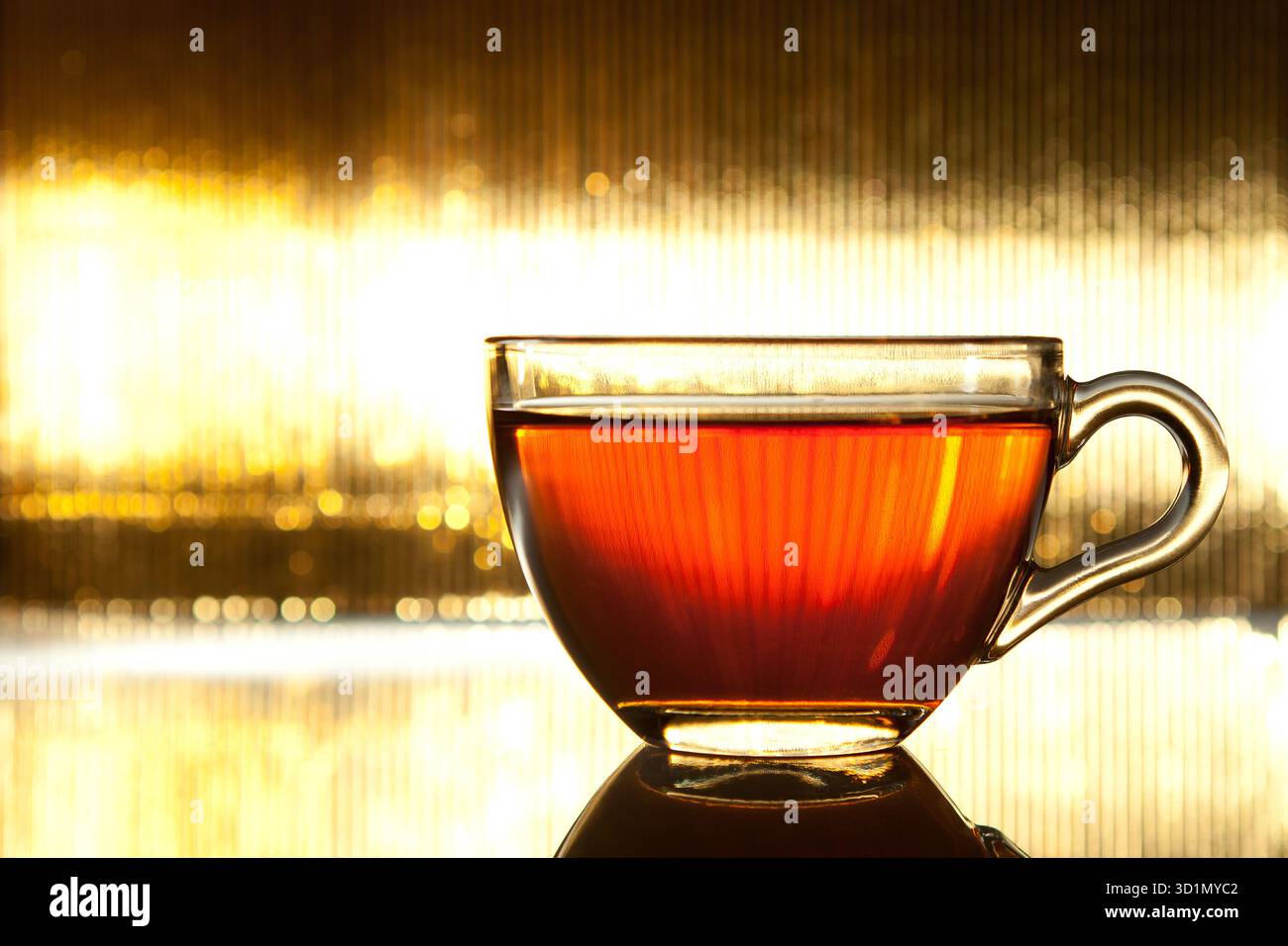 Tea cup on abstract background Stock Photo