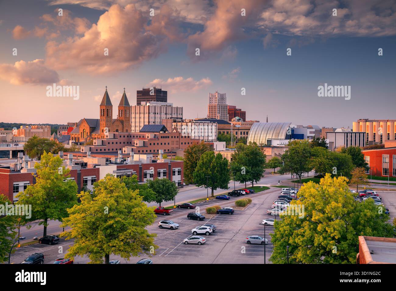 Akron Hi Riser Aerial view akron downtown skyline hi-res stock photography and images ...