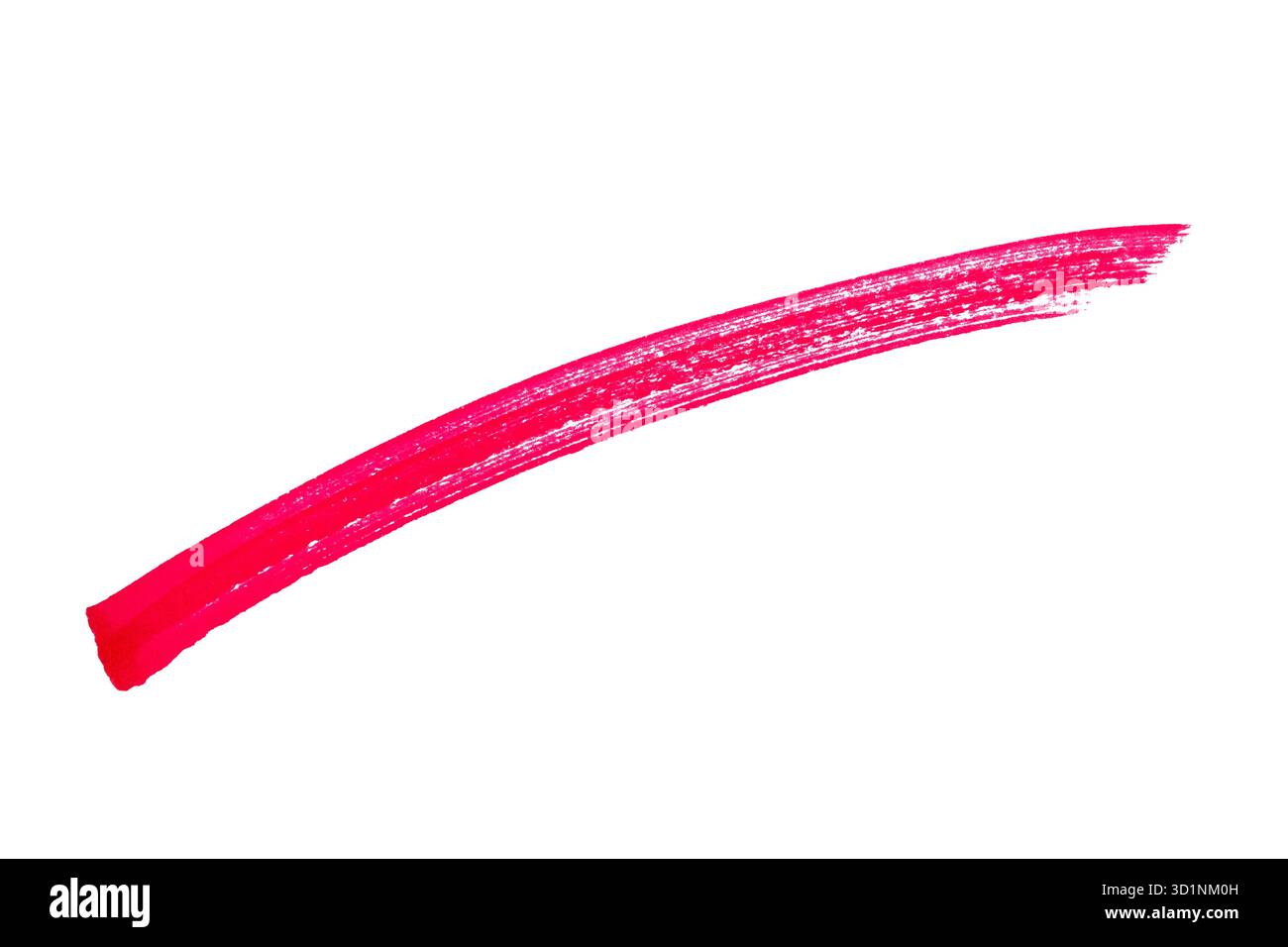 Red marker brush stroke single line isolated Stock Photo - Alamy