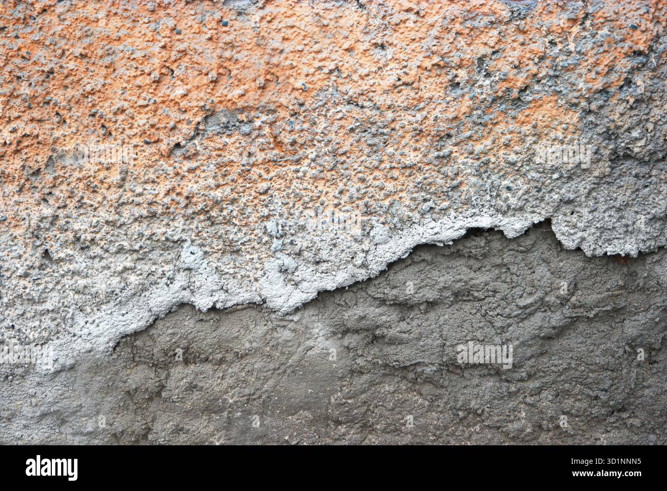 Half plastered wall Stock Photo