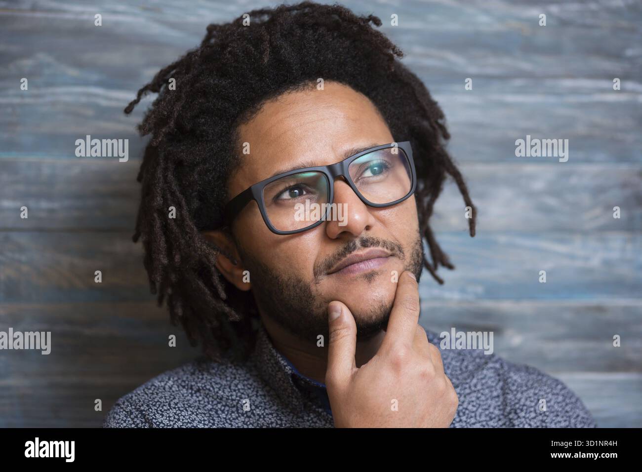 Funky funny afro man Stock Photo