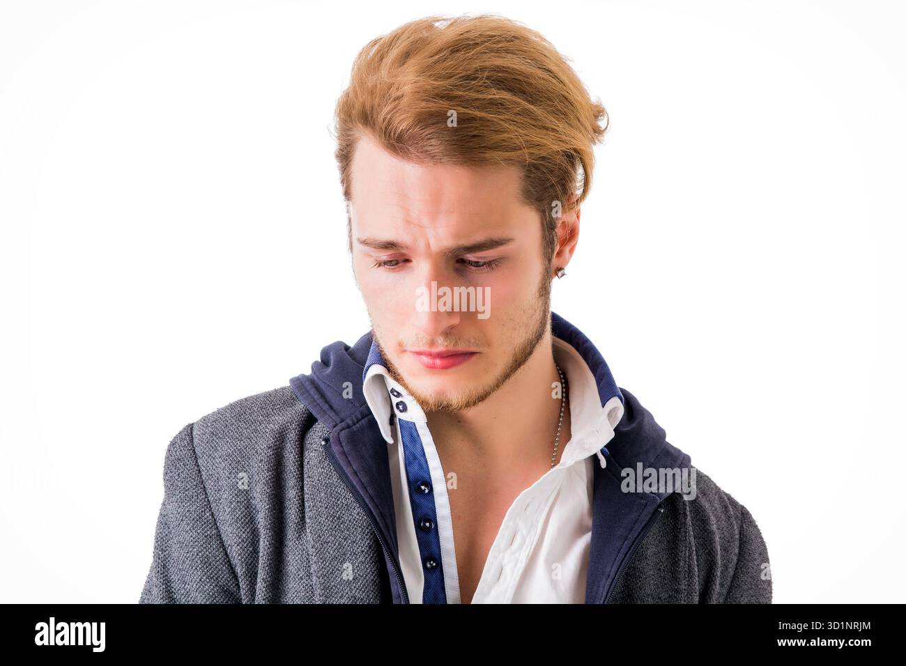 Portrait sad worried young hi-res stock photography and images - Alamy