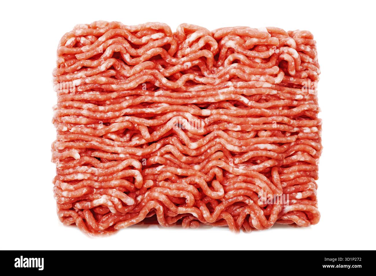 Ground beef isolated on white Stock Photo
