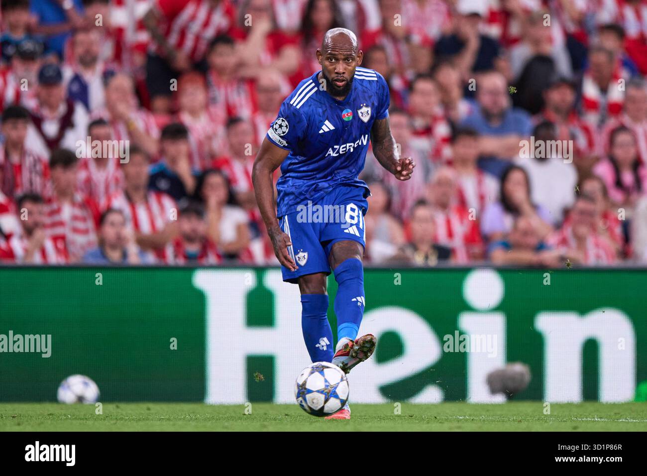 Kevin Medina of Qarabag FK during the UEFA Champions League match ...