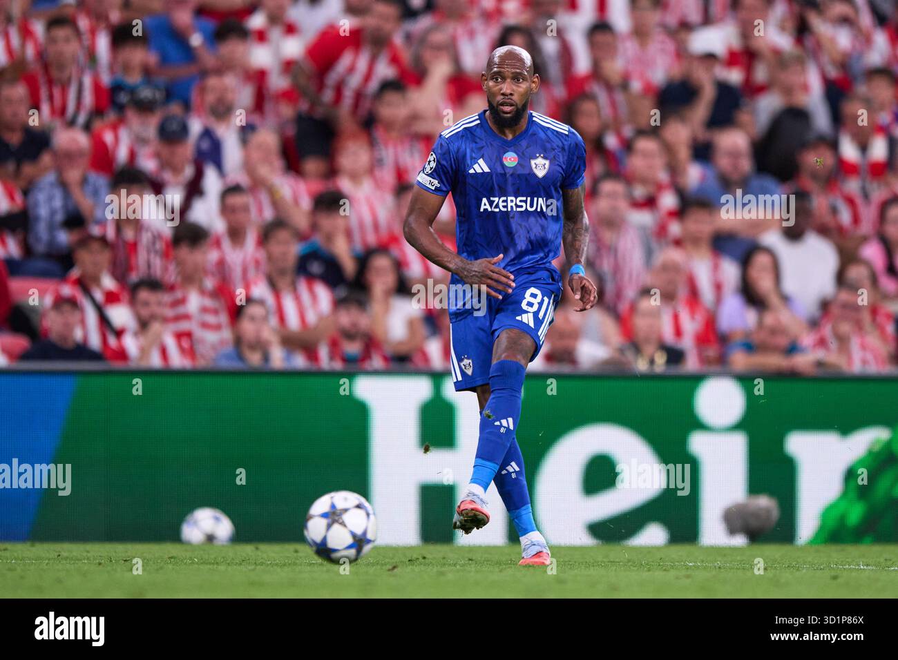 Kevin Medina of Qarabag FK during the UEFA Champions League match ...