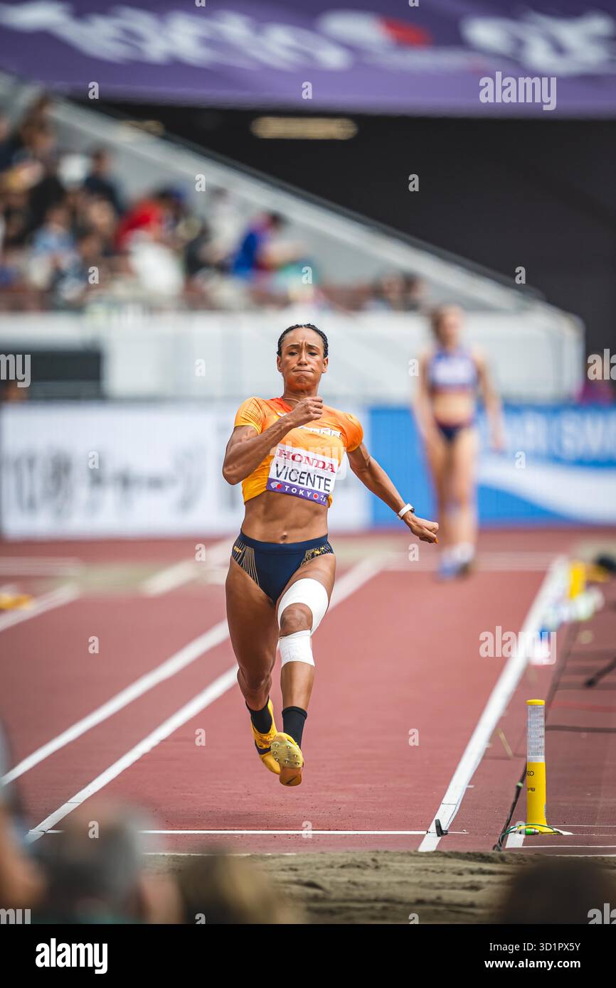 Maria Vicente participating in the World Athletics Championships in ...