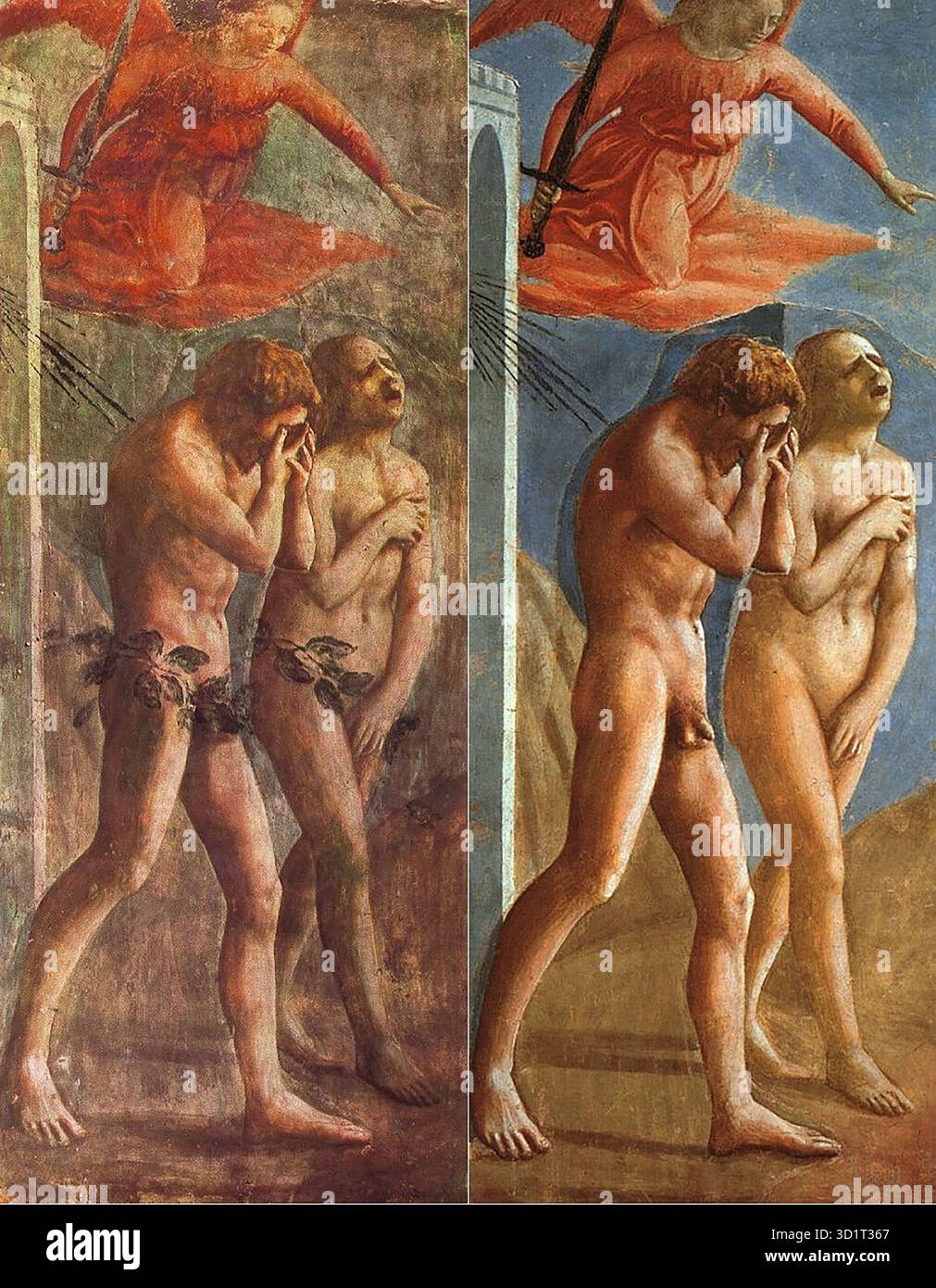 The Expulsion of Adam and Eve from Eden is a fresco by Masaccio (1401 ...