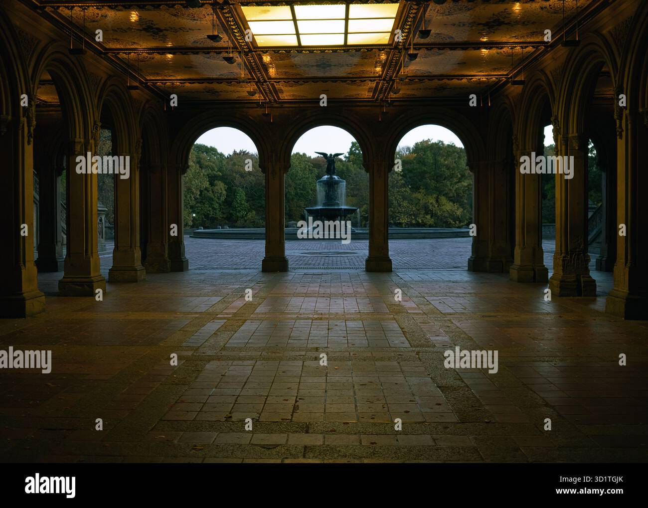Bethesda Terrace and Fountain, tunnel are two architectural features