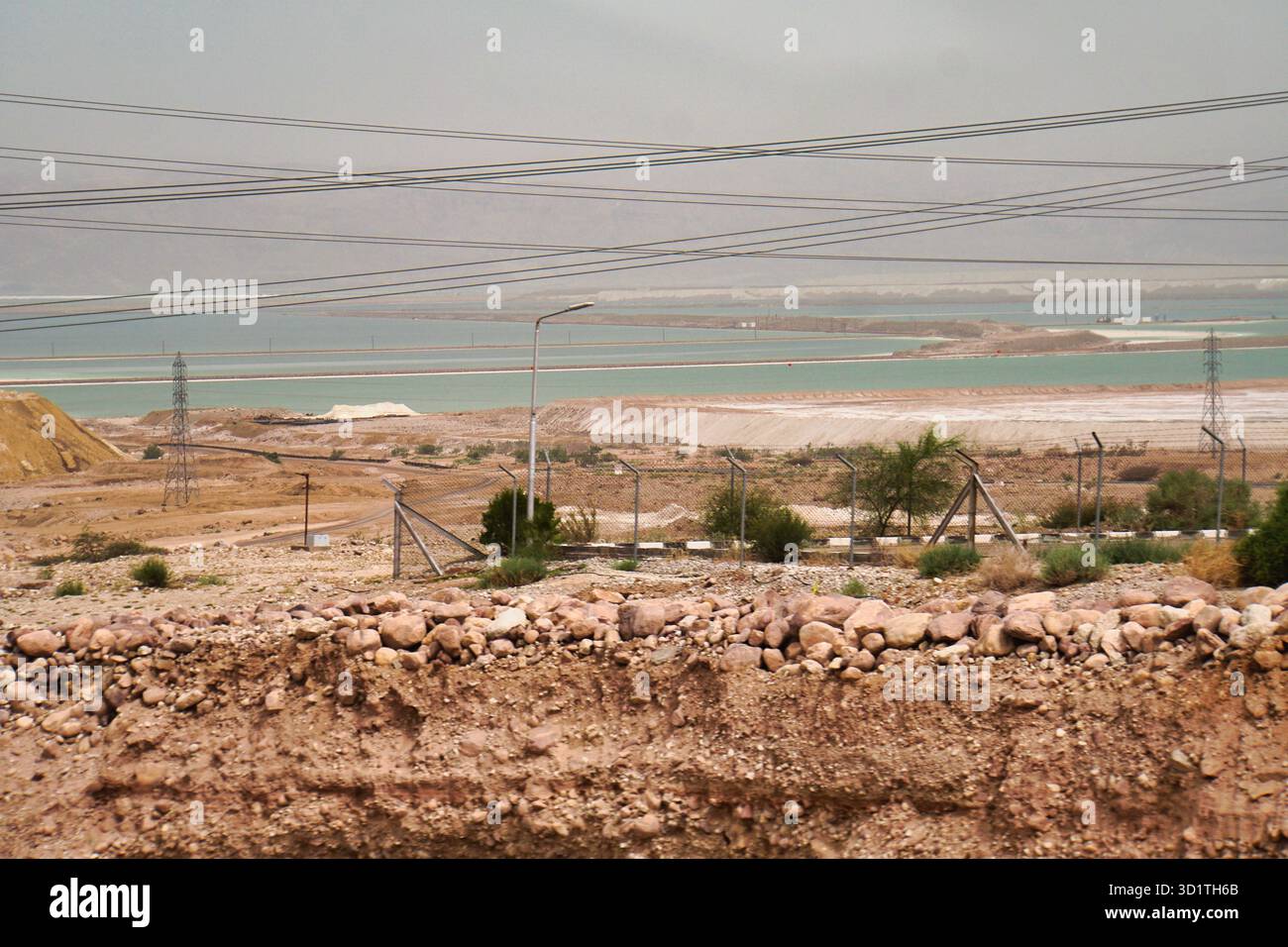 Potash production at the Dead Sea in Jordan Stock Photo