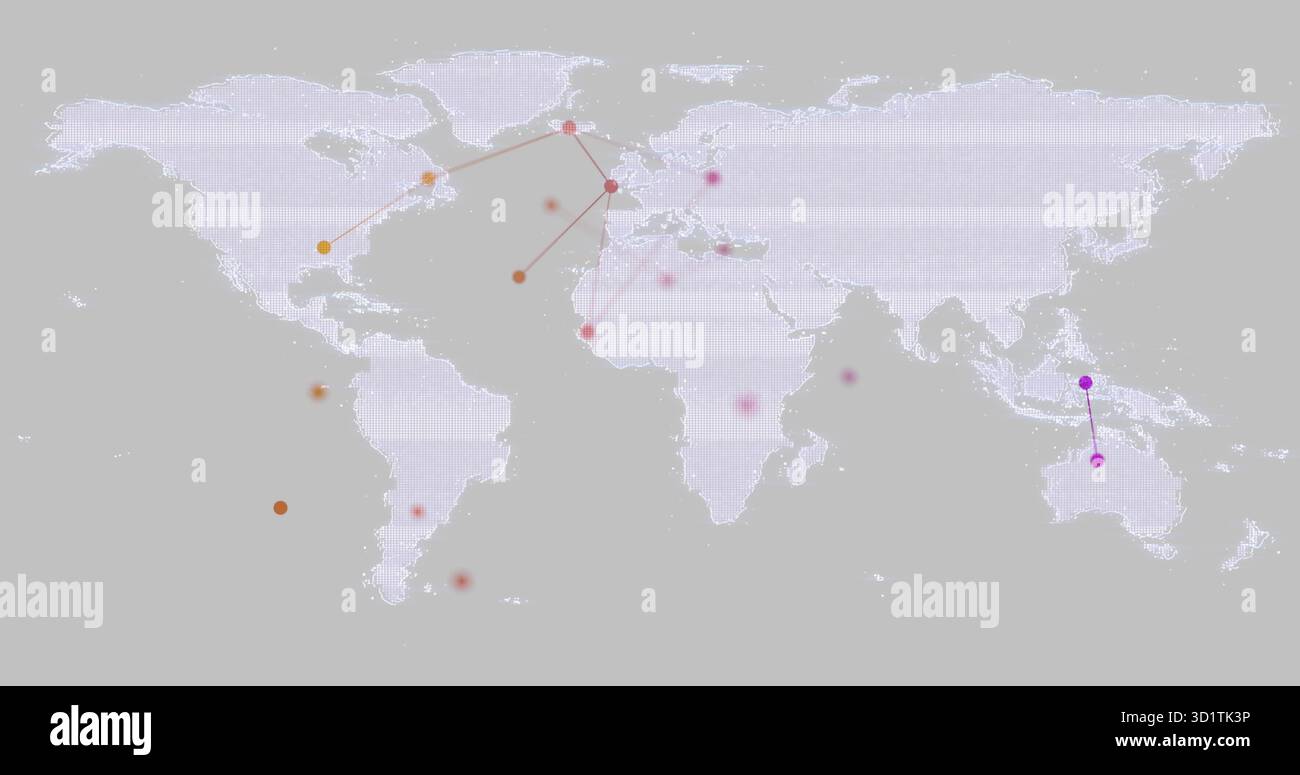 Displaying world map linking hi-res stock photography and images - Alamy