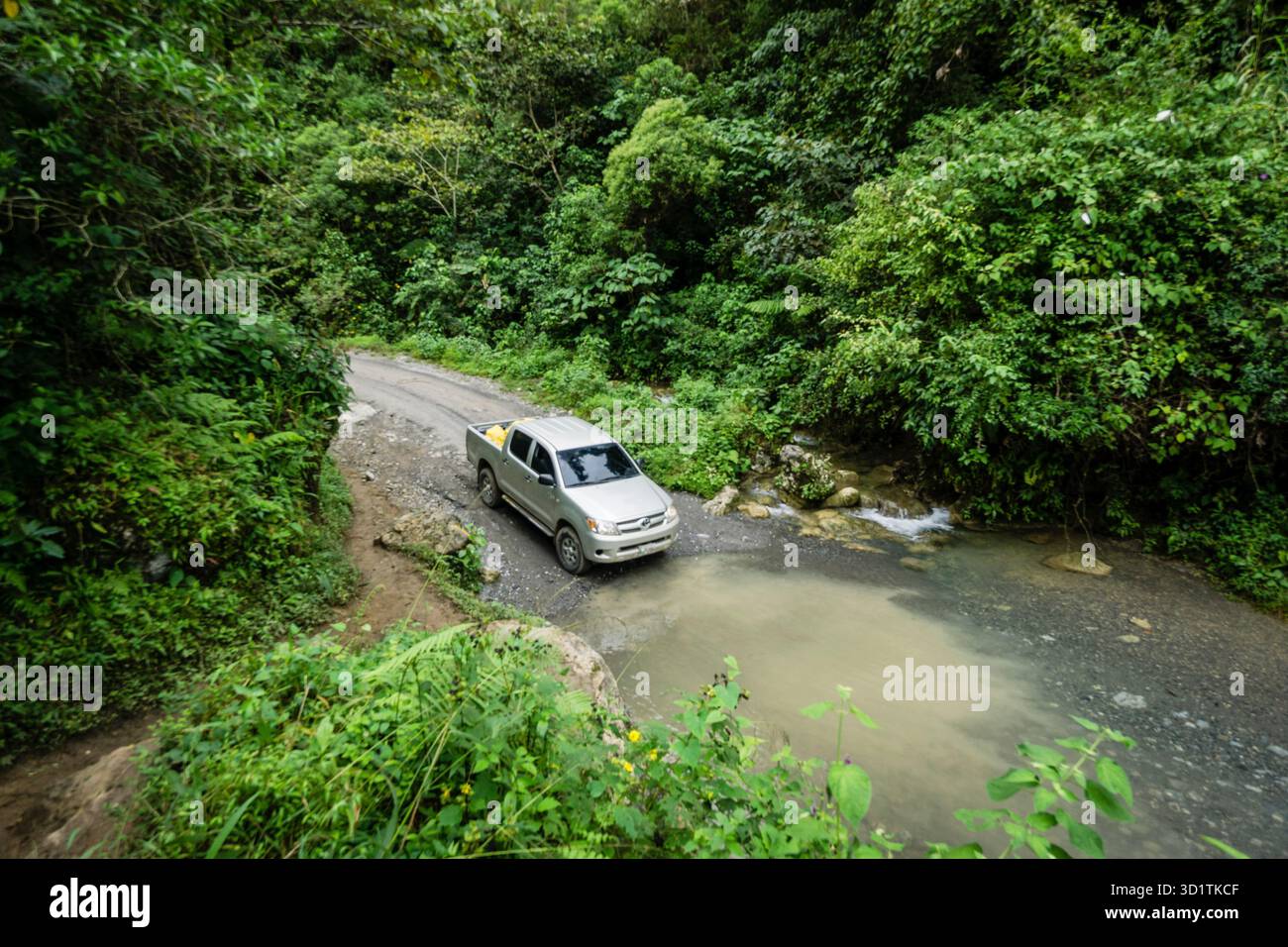 All terrain fording a river Stock Photo - Alamy