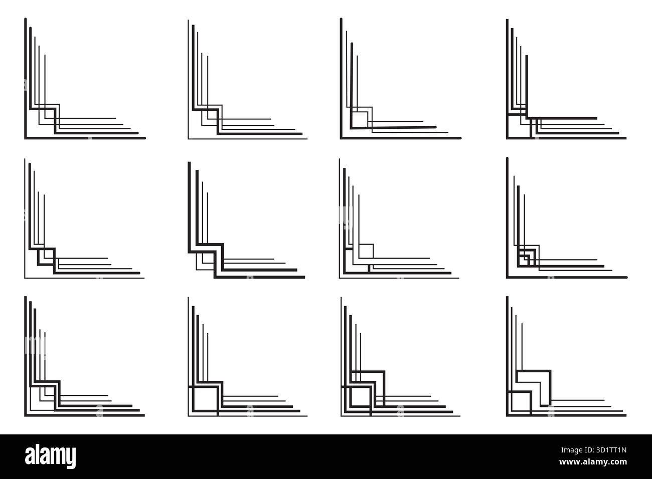 Simple rectangular shape line Stock Vector Images - Alamy