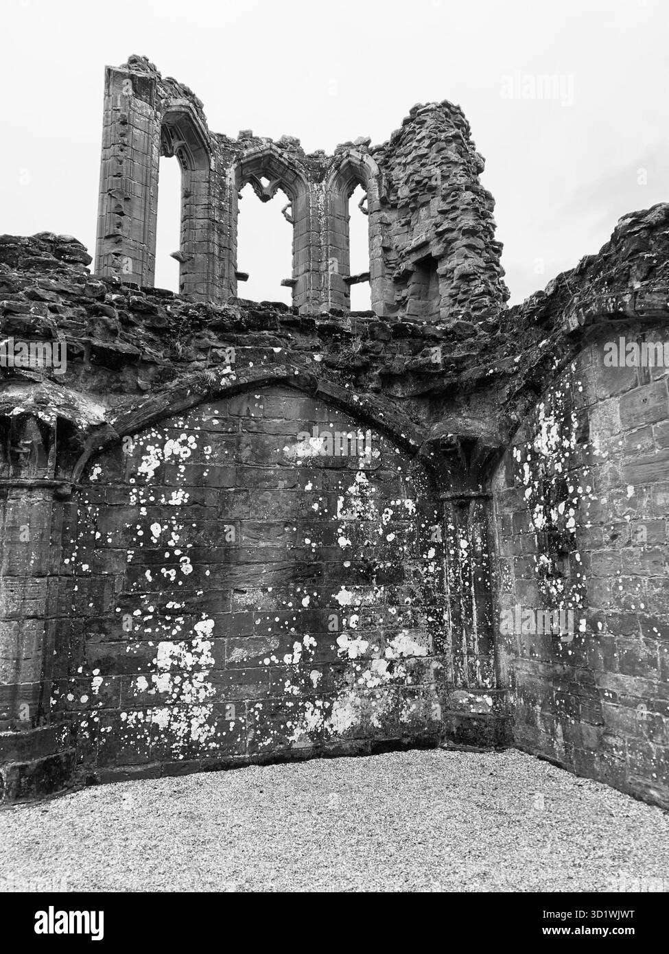 Kenilworth Castle Warwickshire history historic Elizabeth 1st old ruined place tall ancient building fortifications Queen stayed arch arches battlement - Smartphone Captured Stock Image