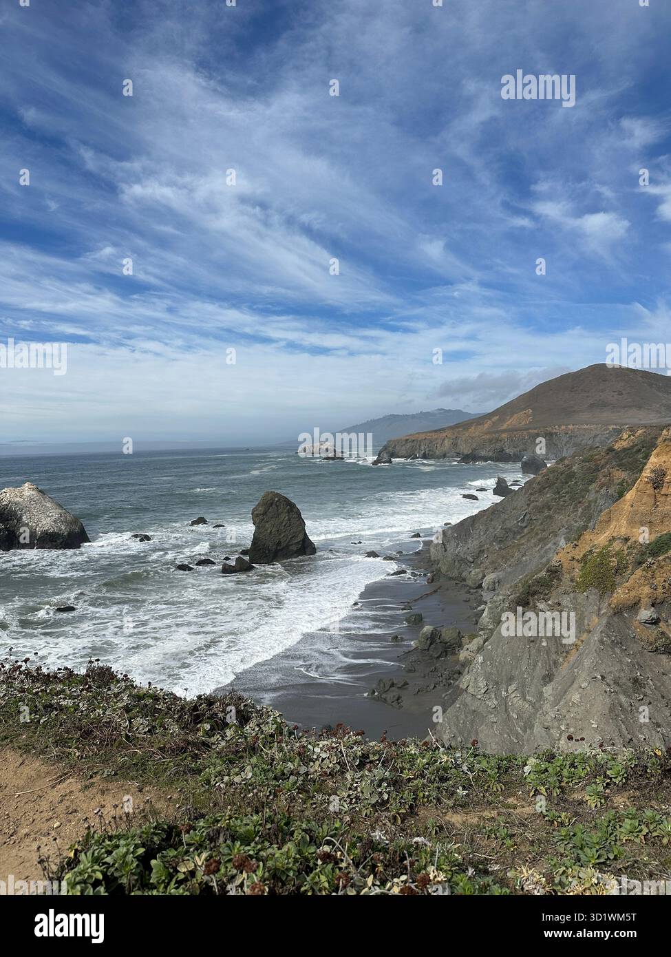 The rugged Sonoma coast near Jenner, California. Stock Photo