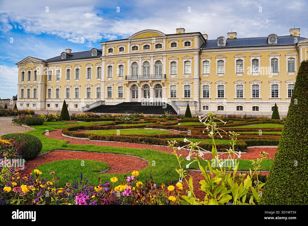 Baroque Rundale Castle, Latvia Stock Photo