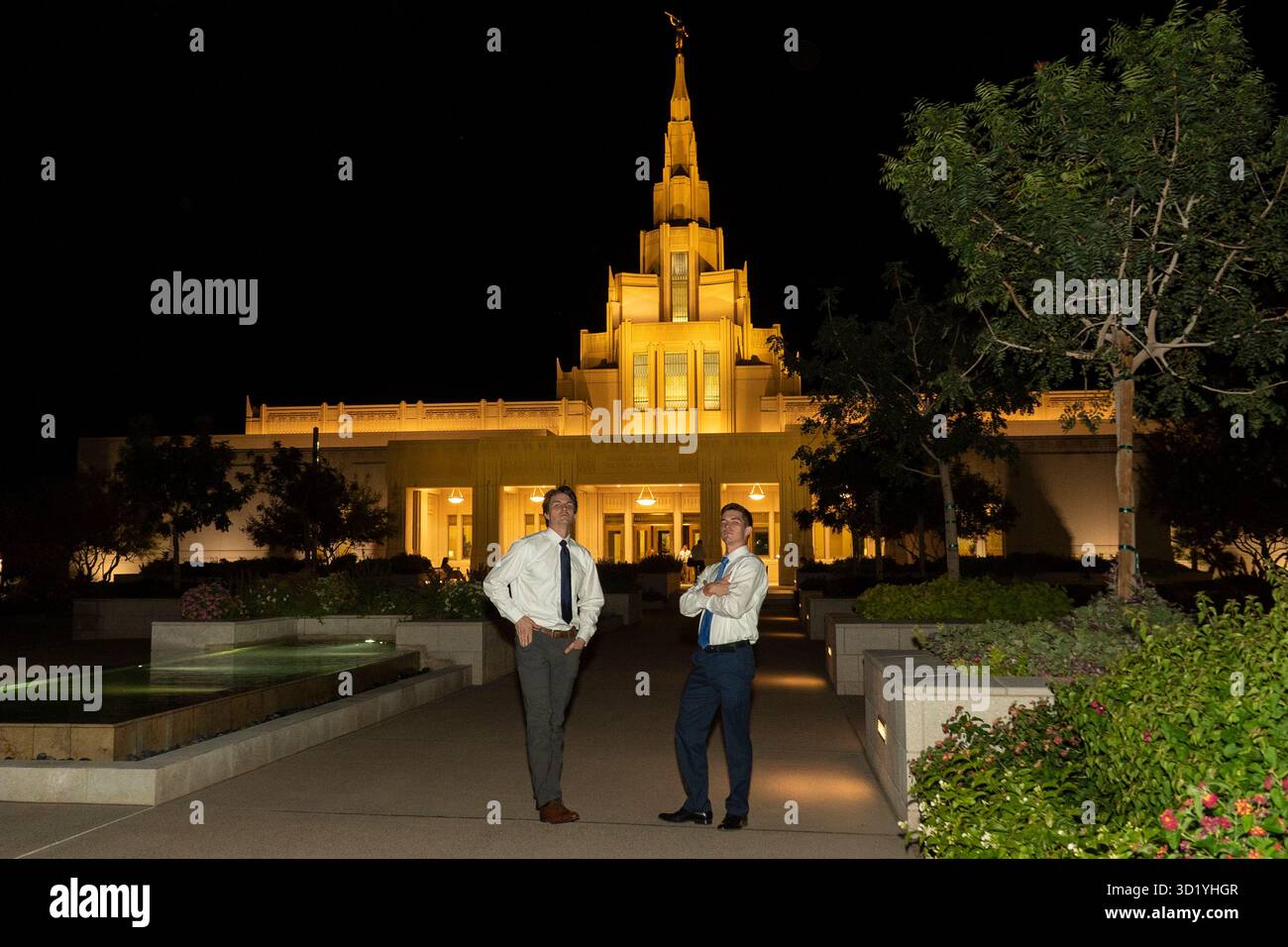 Lds family at a mormon temple from the church of Jesus Christ Stock ...