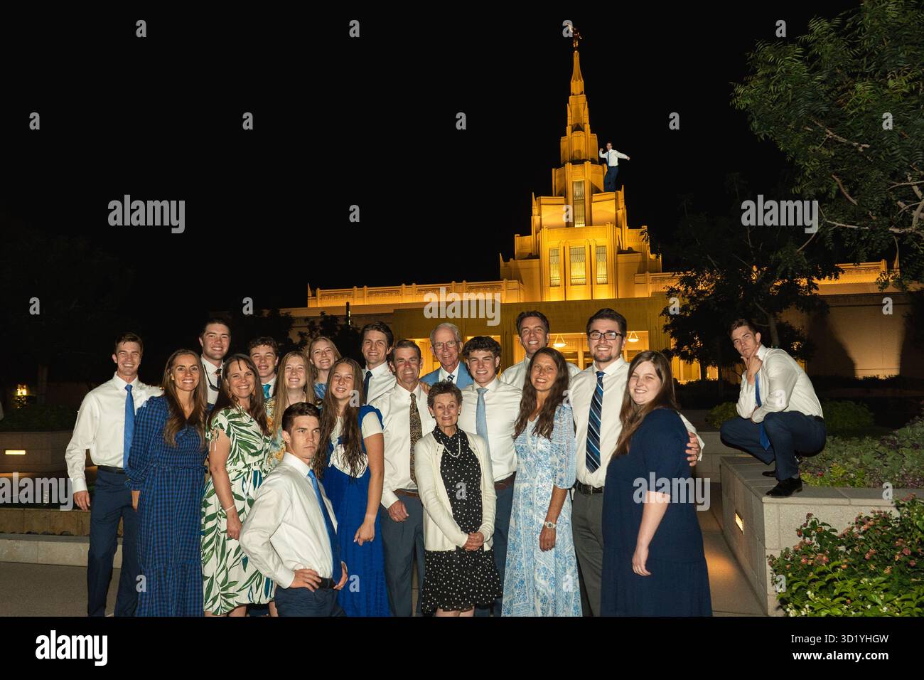 Phoenix, Arizona - August 20th 2025: an lds family at the temple Stock ...