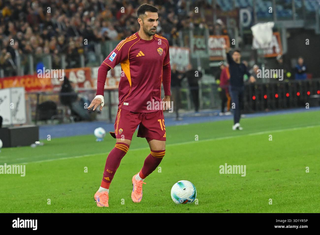 Zeki Celik of AS Roma during the serie A match between AS Roma v Parma ...