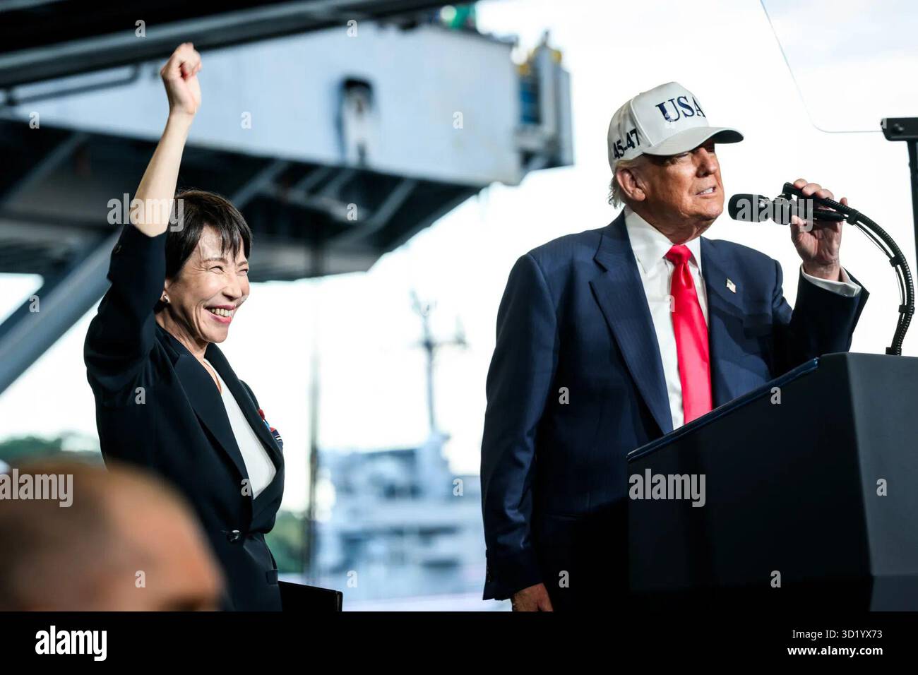 Japanese Prime Minister Sanae Takaichi joins President Donald Trump on ...