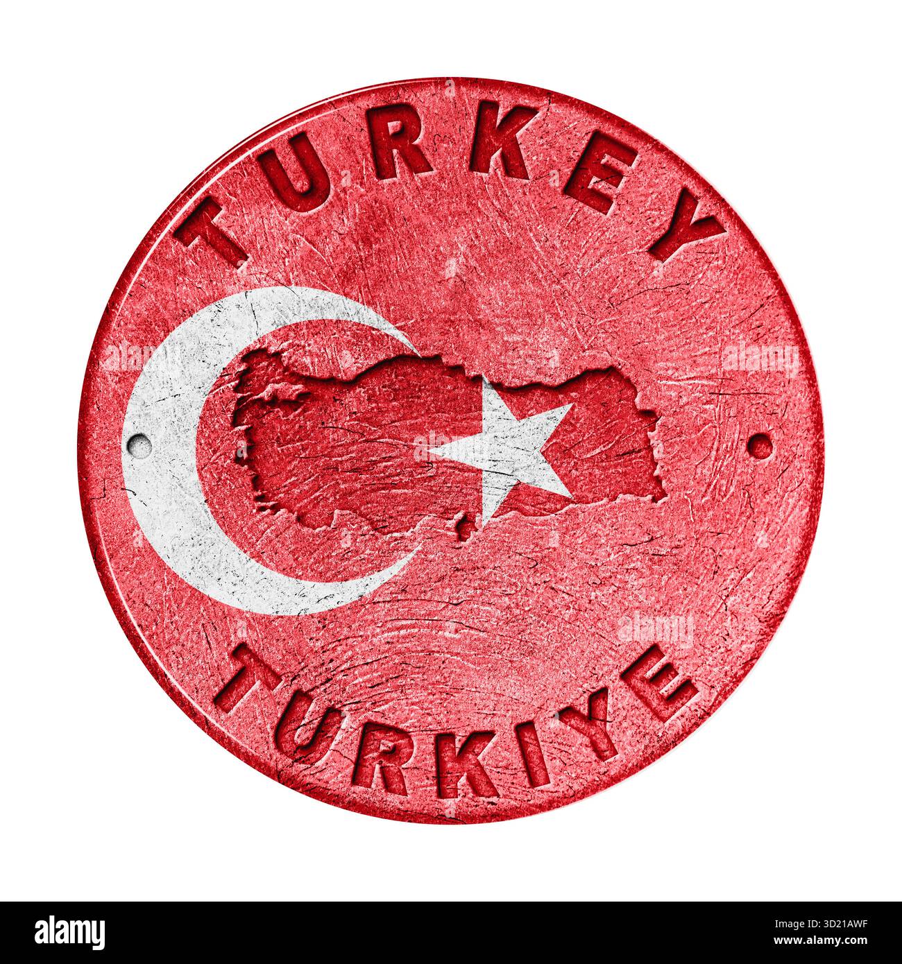 Turkey flag button map hi-res stock photography and images - Alamy