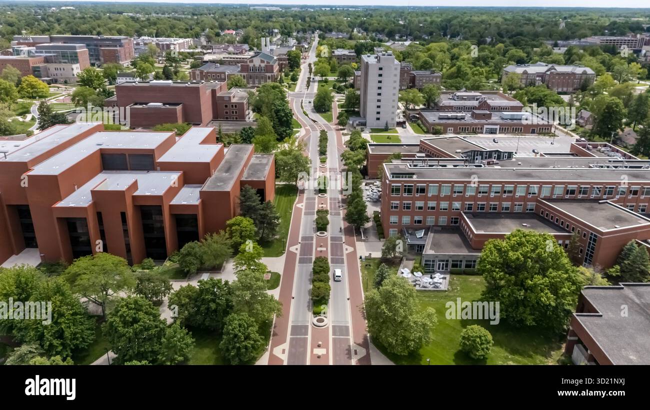 Soaring Above Cardinal Country: A Majestic Aerial View of Ball State ...