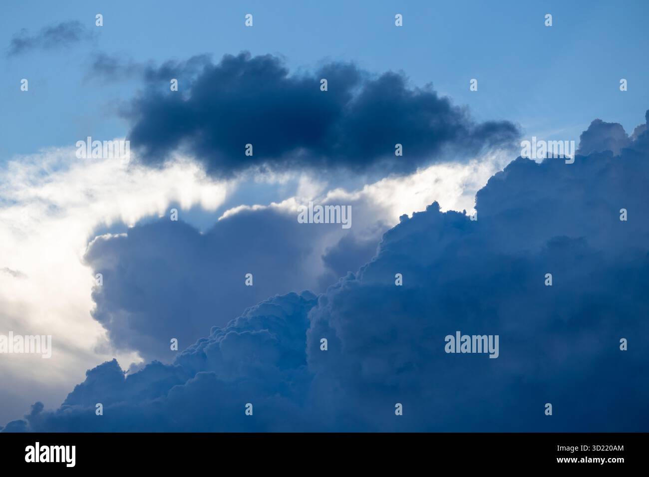 Dramatic sky with storm clouds before rain Stock Photo