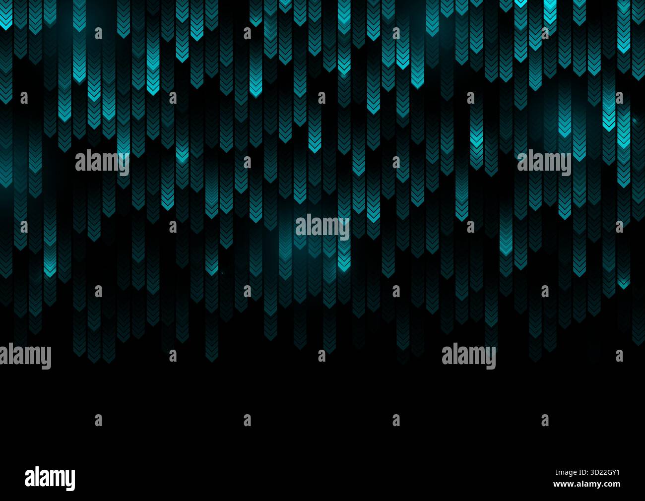 Glowing blue minimal arrows elements abstract geometric background. Vector technology design Stock Vector