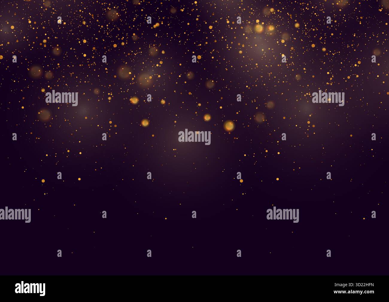 Golden shiny sparkling particles with bokeh lights abstract holiday ...