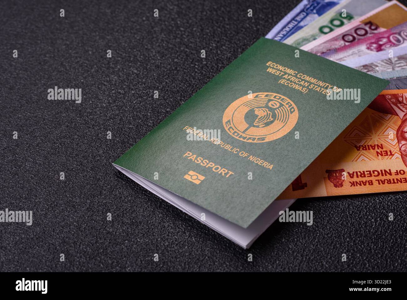 Nigerian International Citizen Passport For Global Business Stock Photo nigerian-international-citizen-passport-for-global-business-stock-photo
