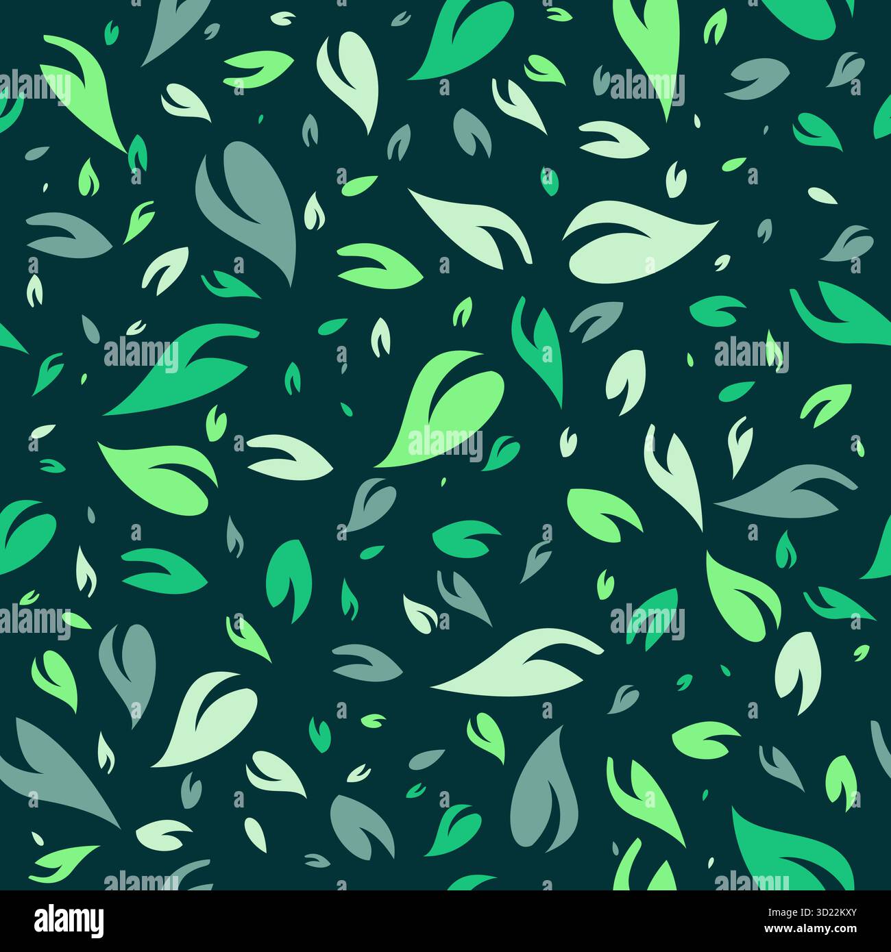 Abstract organic background with leaf seamless pattern. Stock Vector