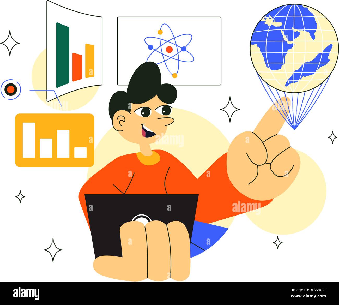 Augmented Reality Education Vector Illustration Featuring AR Modern ...