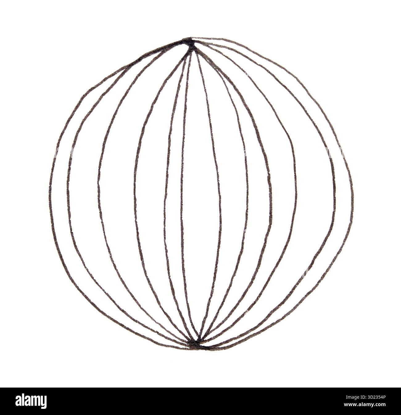 Intricate wireframe sphere design on background with symmetrical patterns Stock Photo
