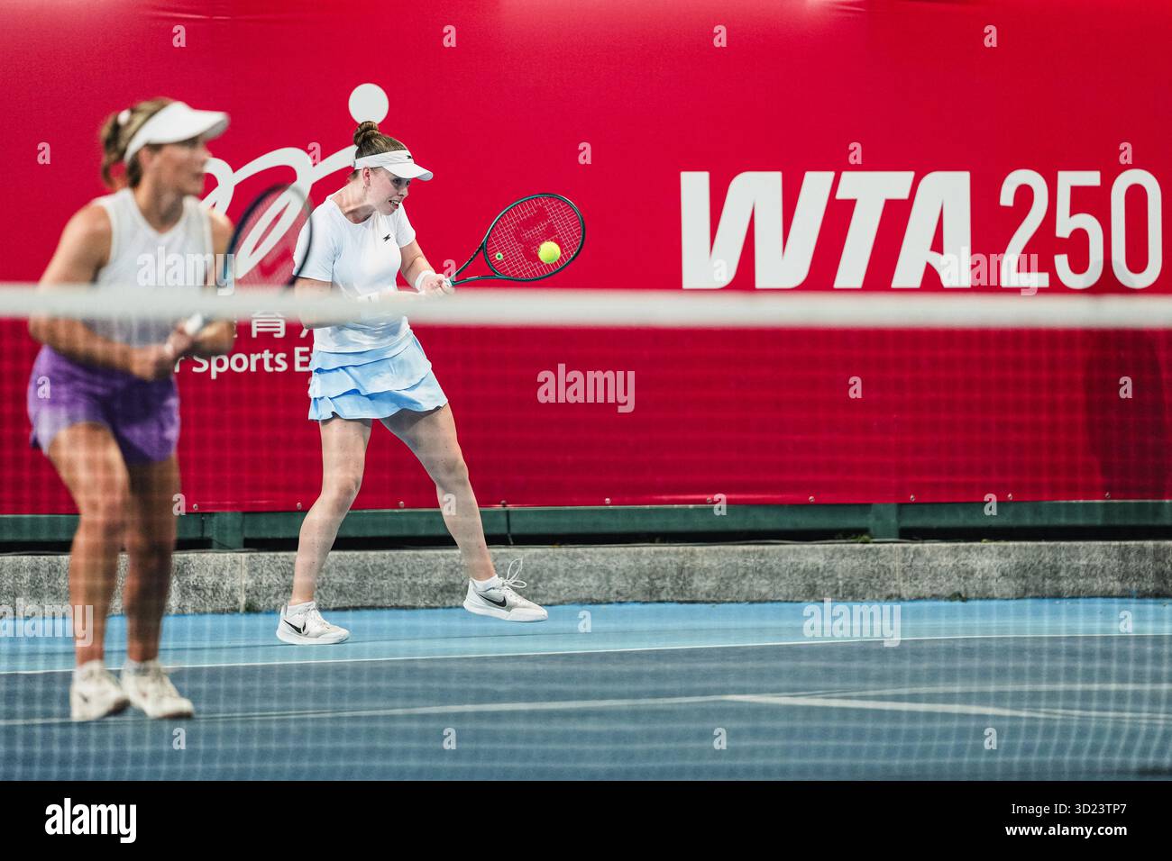 HONG KONG, China - T. Gibson and M. Inglis vs M. Kobori and P. Plipuech during WTA 250 - Prudential Hong Kong Tennis Open at Victoria Park Tennis Court on October 30, 2025 in Hong Kong, China, (Photo by Jack Ng/Alamy Live News) Stock Photo