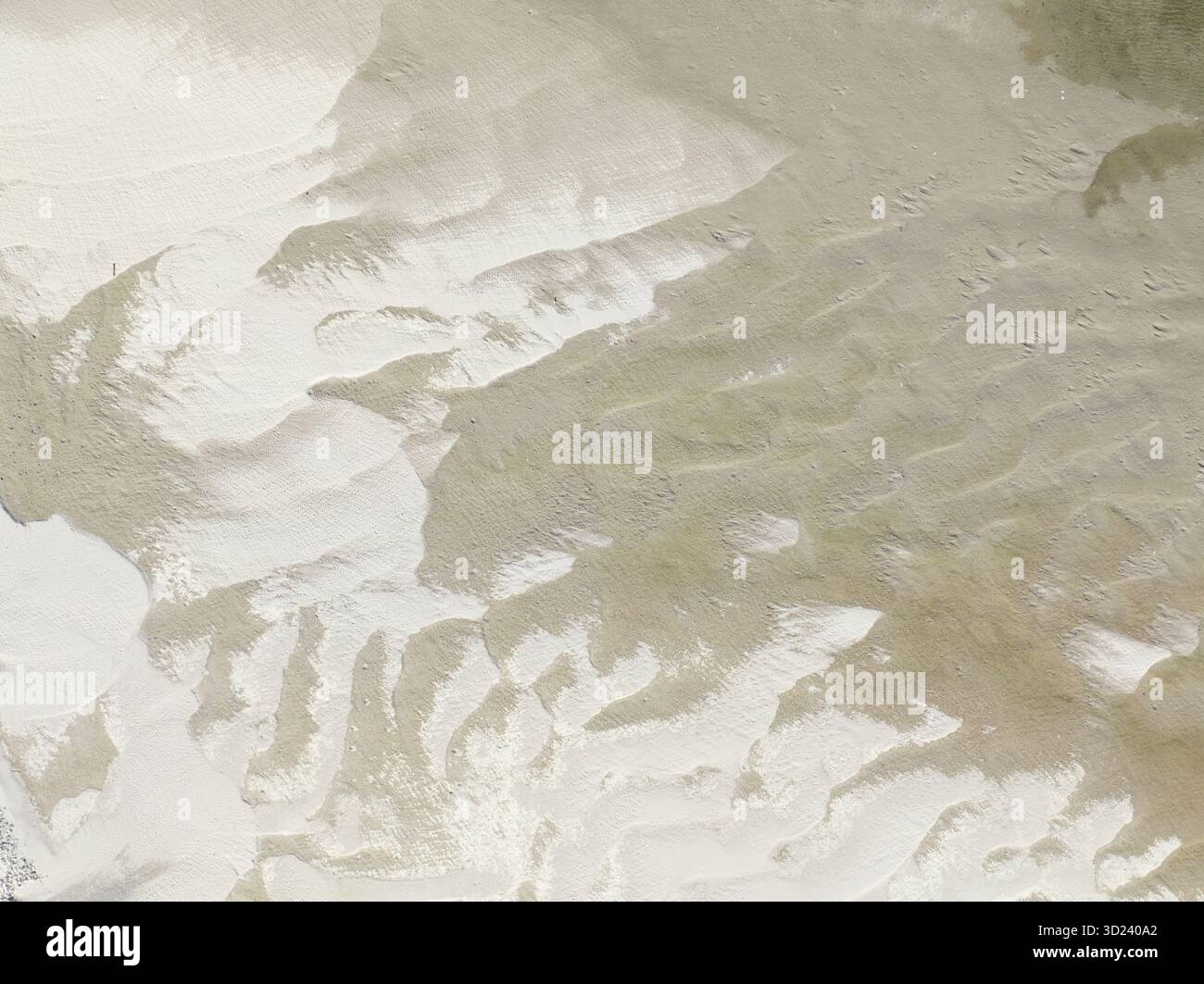 Desolate Coastal Terrain Captured from Above Stock Photo