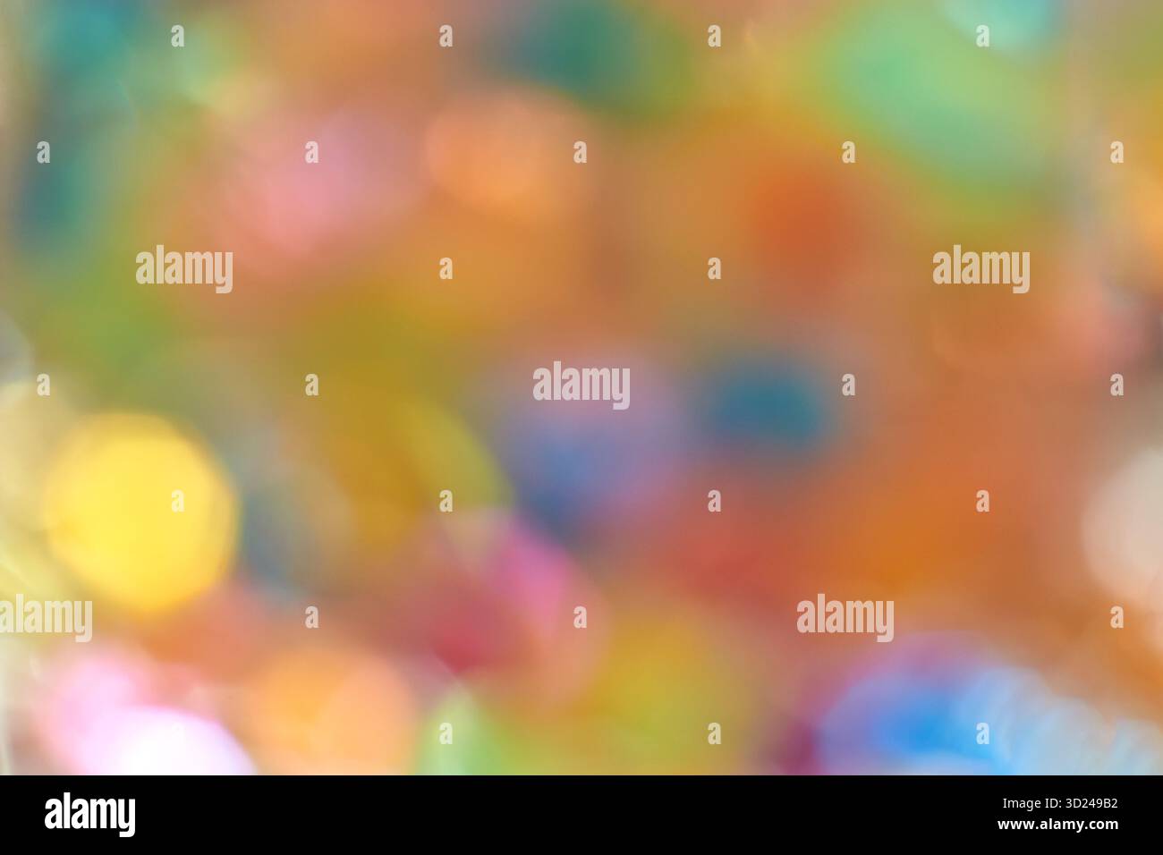 Colorful abstract bokeh background with soft blurred light for vibrant creative Stock Photo