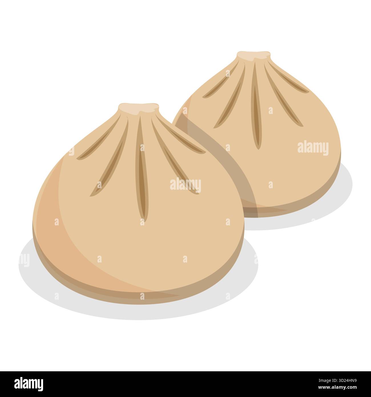 3D Isometric Flat Set of Dumplings, Dim Sum, Asian Food. Item 4 Stock ...