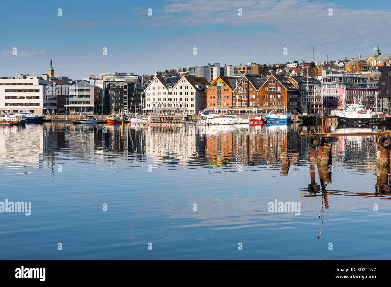 Tromso harbor waterfront Stock Photo