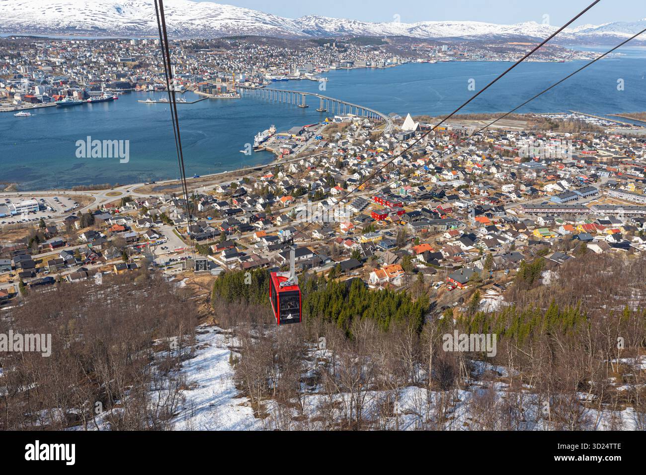 Tromso cable car to Fjellhisen Stock Photo