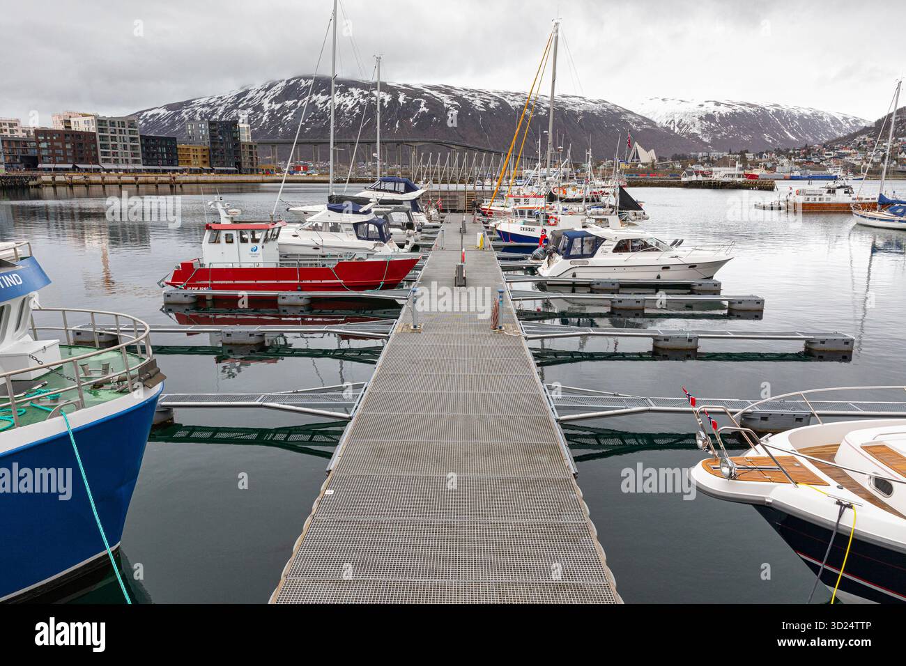 Tromso harbor Stock Photo