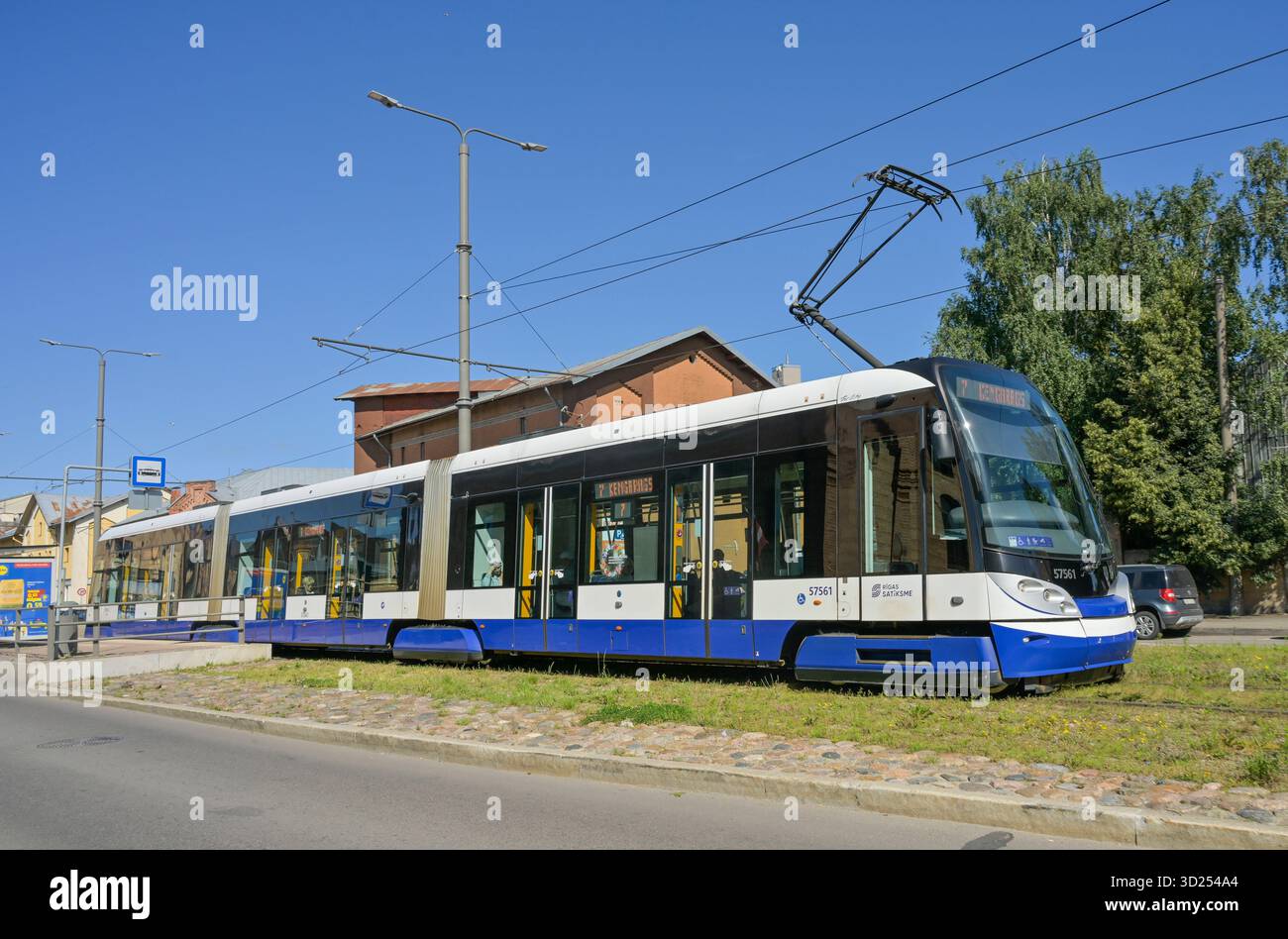 Tram, Straßenbahn, Riga, Lettland *** Streetcar, Tramway, Riga, Latvia ...