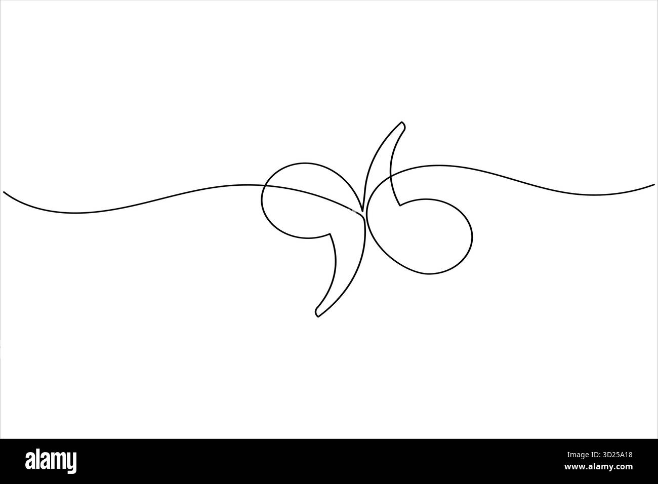 Quote mark continuous one line drawing minimalist outline vector icon ...
