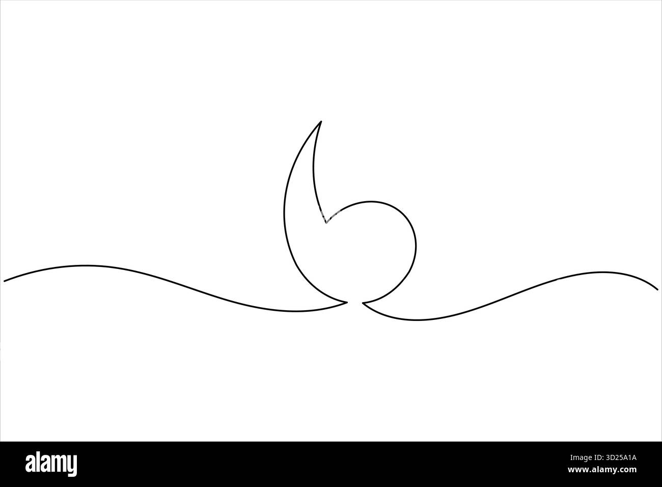 Quote mark continuous one line drawing minimalist outline vector icon ...