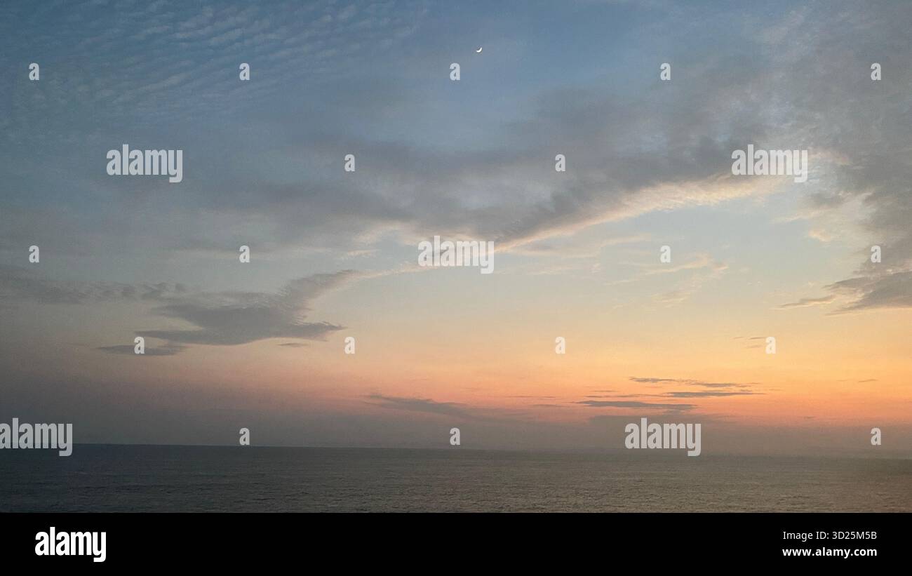 Atlantic Ocean Sunrise with Calm Waters - Smartphone Captured Stock Image