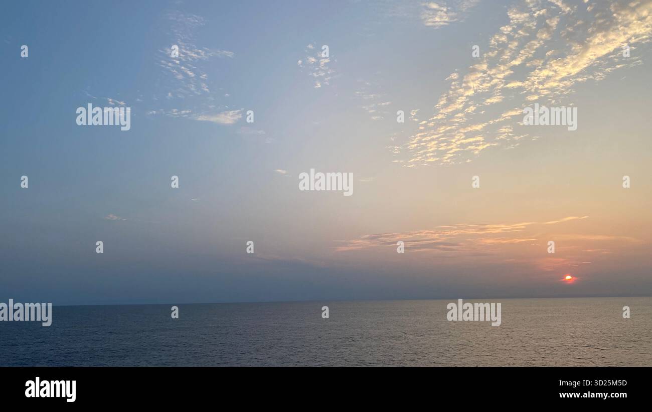 Atlantic Ocean Sunrise with Calm Waters - Smartphone Captured Stock Image