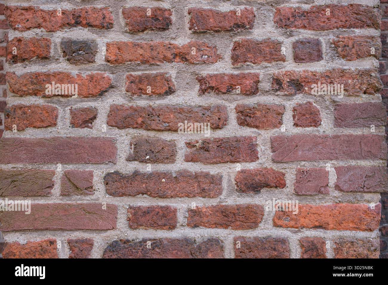 Old red brick wall texture Stock Photo