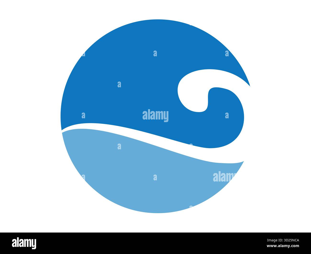 Clean and modern ocean waves icon vector with smooth curves and ...