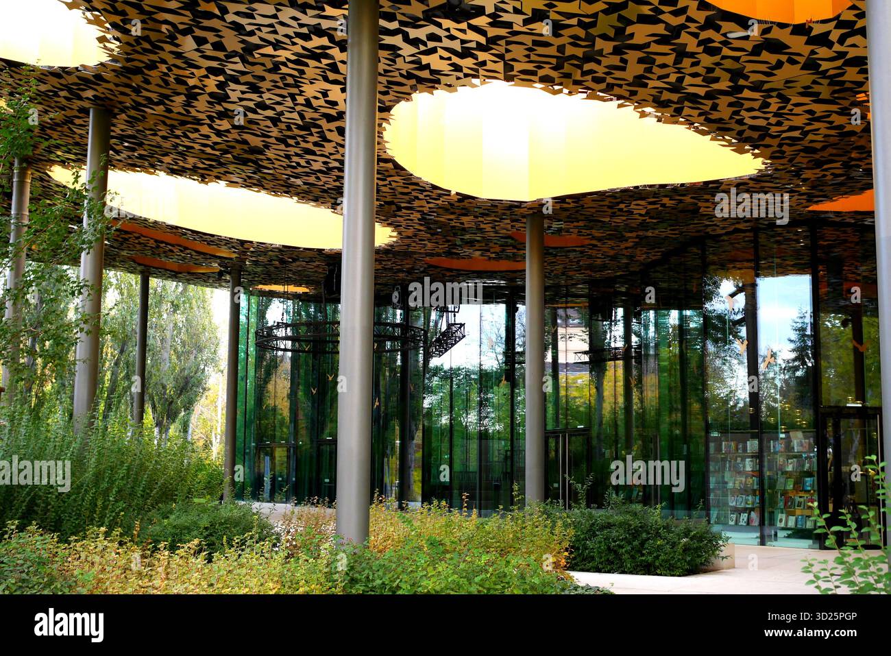 House of Music, designed by Sou Fujimoto, part of the Liget Project, Varosliget, City Park, Budapest, Hungary Stock Photo